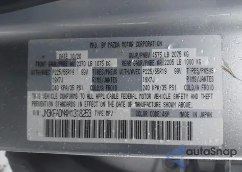 2021 Mazda Cx-5 Grand Touring from USA, damaged, VIN JM3KFADM4M1318253